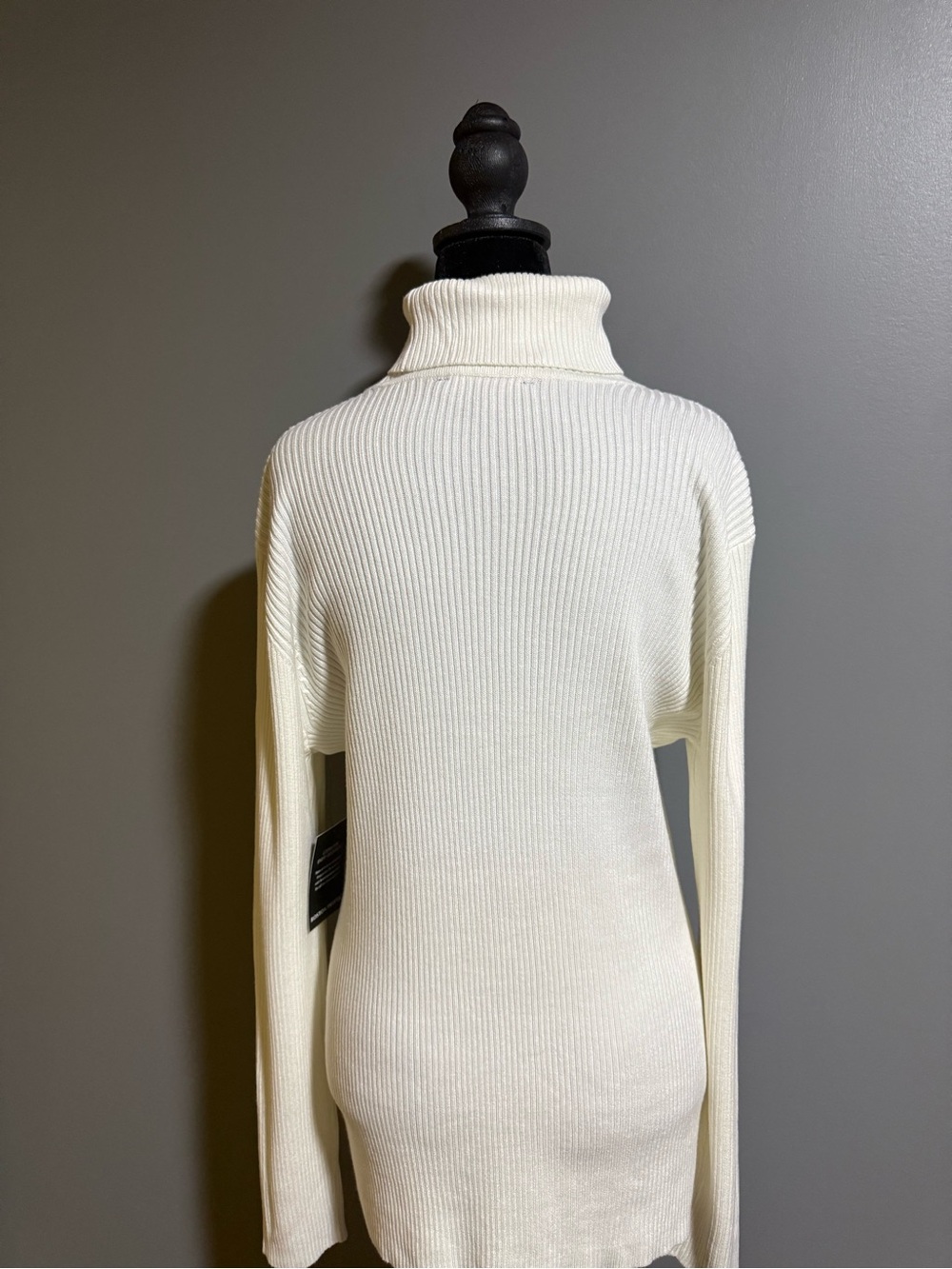 Boston Proper Ivory Ribbed Turtleneck Sweater - Picture 5 of 10